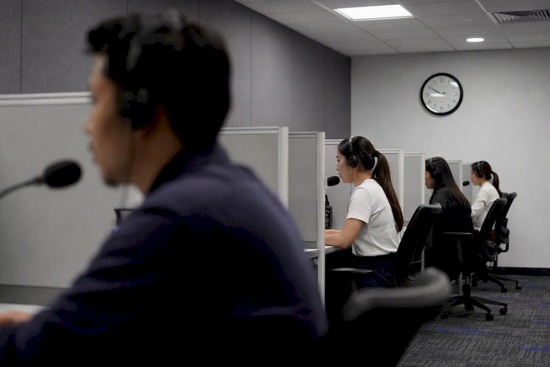 Microphone in shared test room during speaking exam