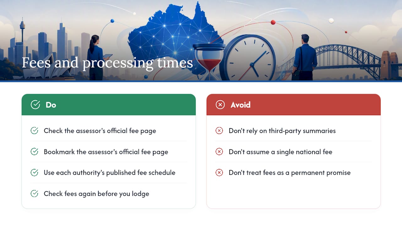 What Do Fees and Processing Times Actually Look Like? — overview diagram