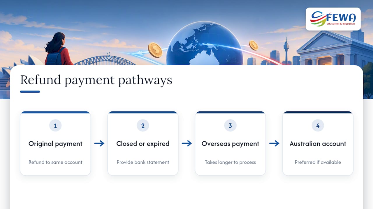 Visa refund payment pathway diagram