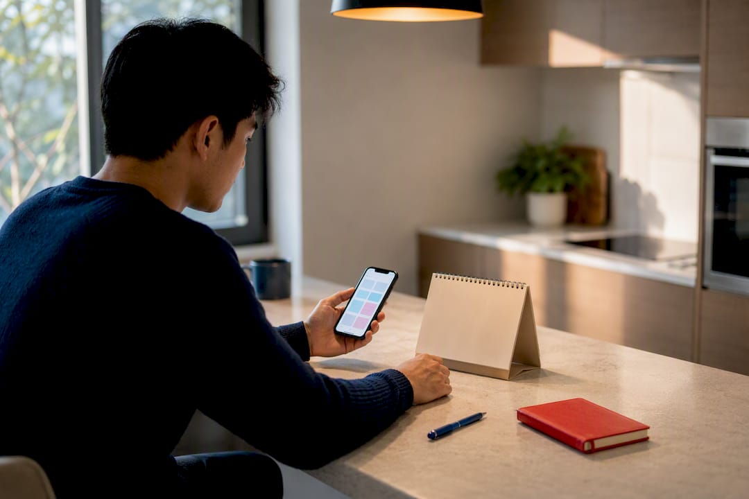 Student tracking work hours during study period