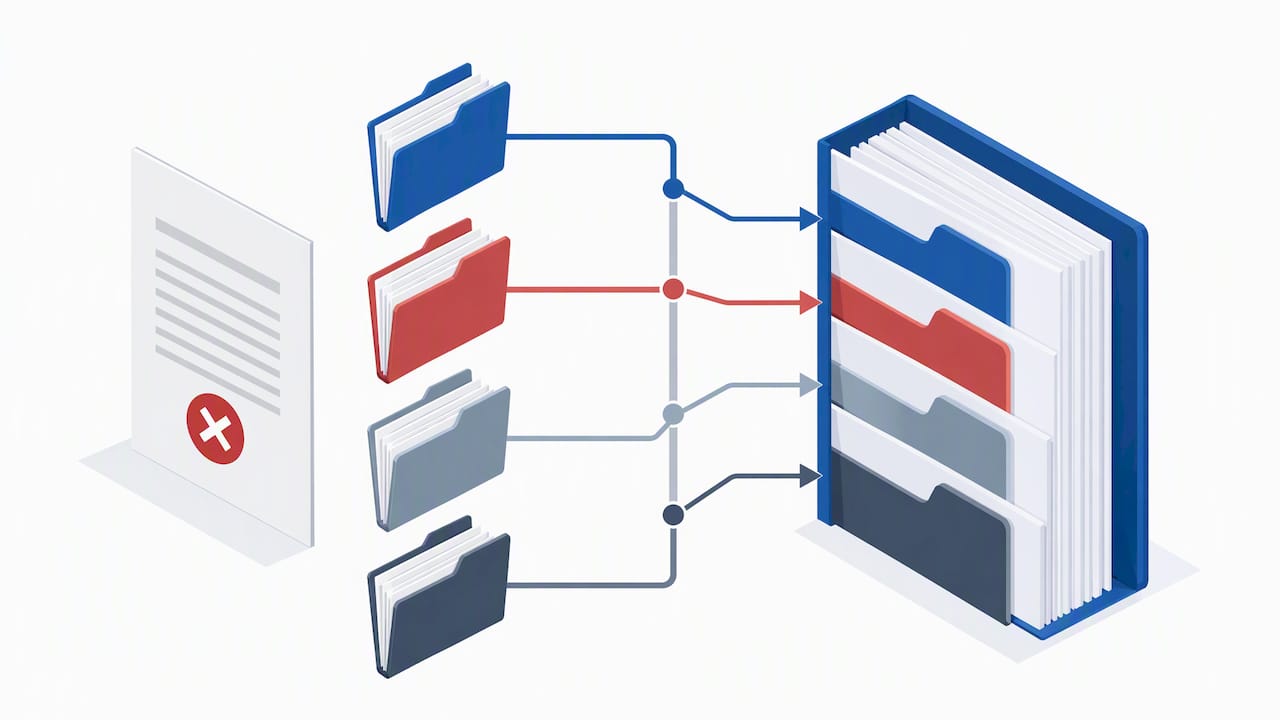 Organised evidence bundle structure