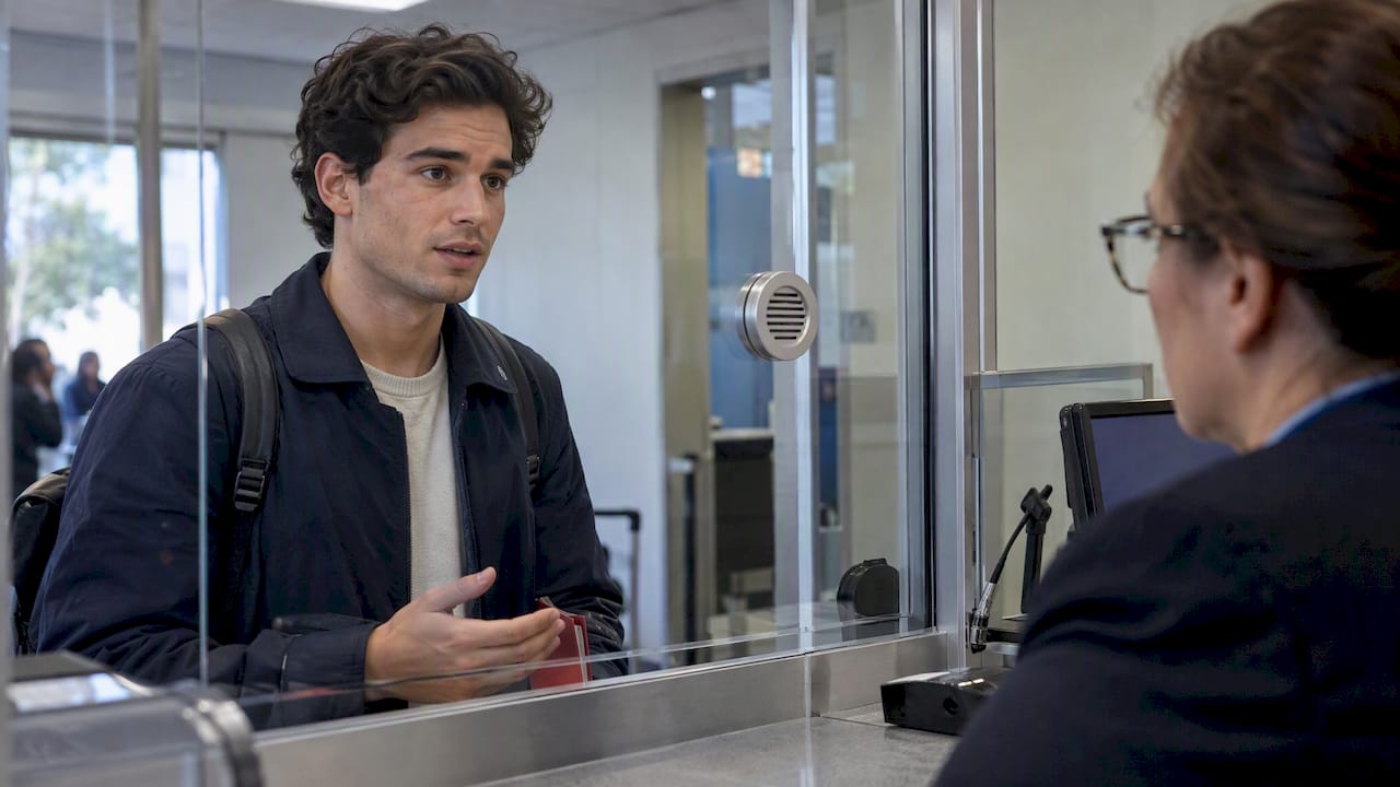 Australian student answering at a consular interview