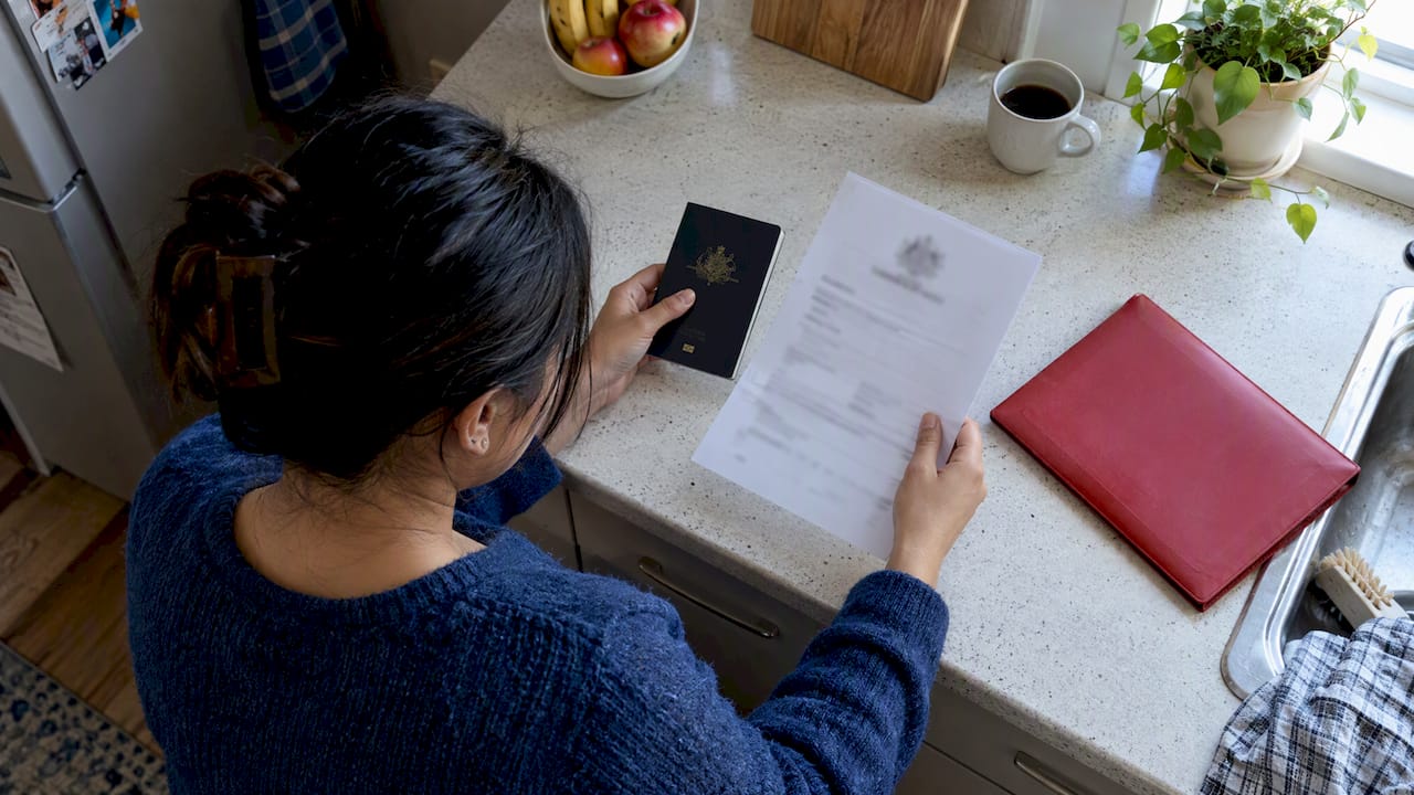 Applicant checking a police clearance certificate
