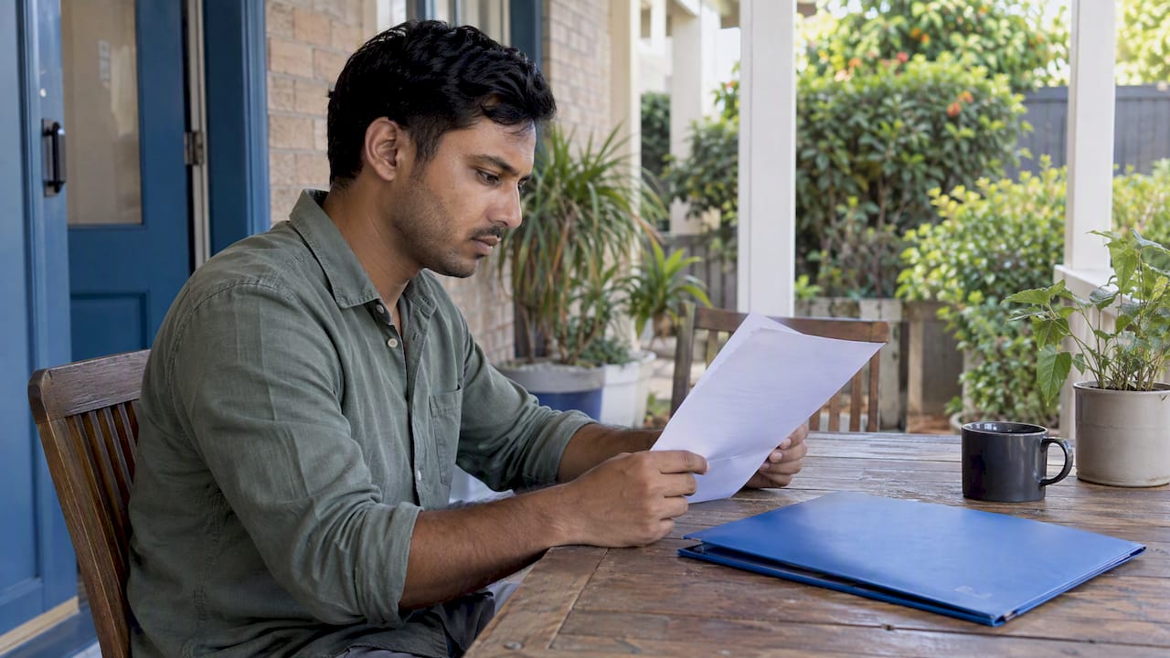 Student reviewing a visa cancellation decision letter