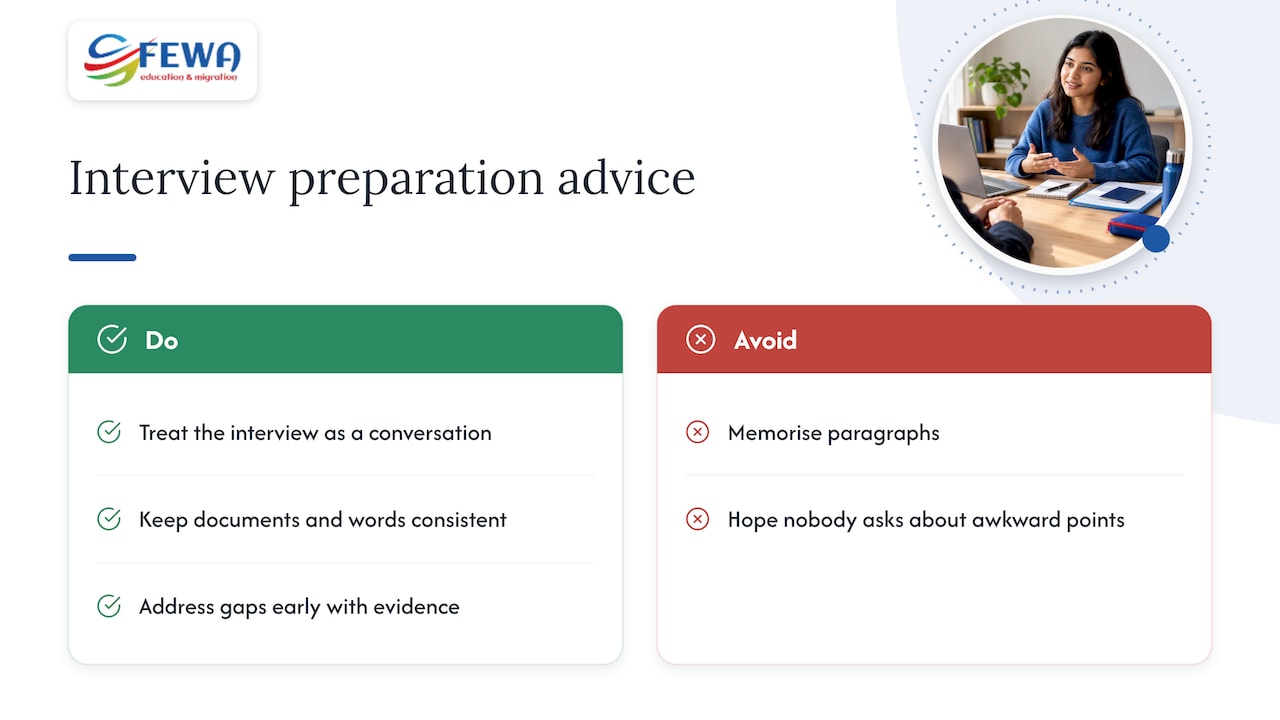 Our perspective: what we tell students before an interview — overview diagram